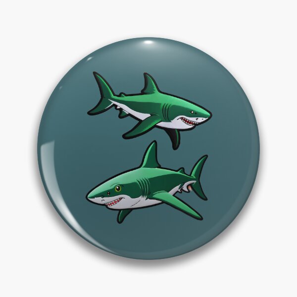 Item preview, Green Shark On Patches, Funny Iron On Patches designed and sold by saloui.