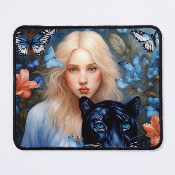 Item preview, Woman with a black panther. designed and sold by Natalia-Vlad.