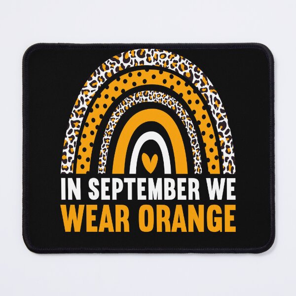 Item preview, In September We Wear Orange Rainbow Leukemia Awareness designed and sold by MobyStickers.
