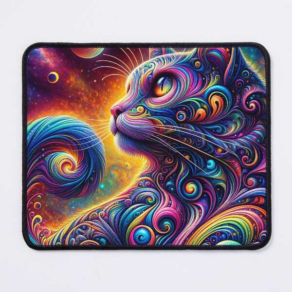 Item preview, Spiral Mystic Galaxy Rainbow Cat designed and sold by sweetbelle.