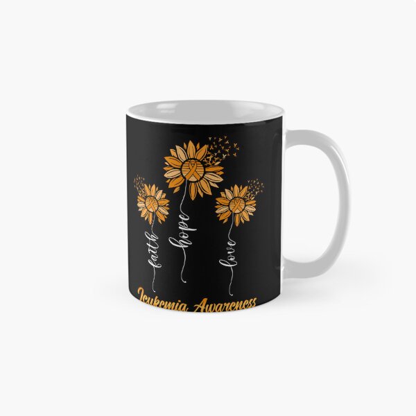 Item preview, Faith Hope Love Orange Sunflower Leukemia Cancer Awareness designed and sold by MobyStickers.