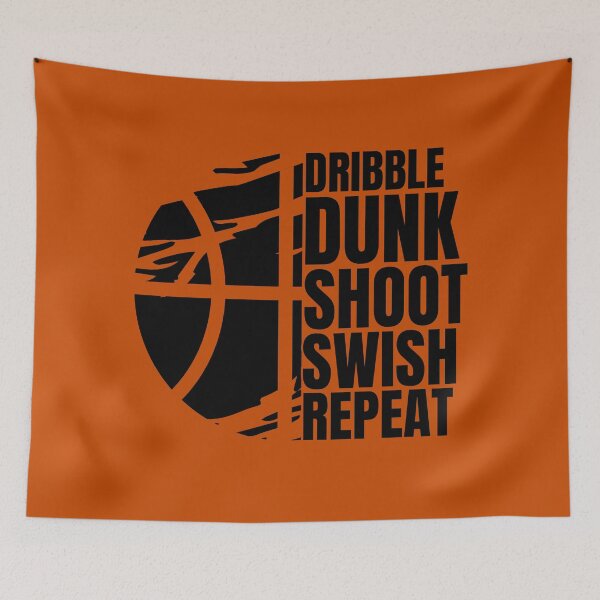 Item preview, Dribble Dunk Shoot Swish Repeat Abstract Basketball  designed and sold by Guess4best.