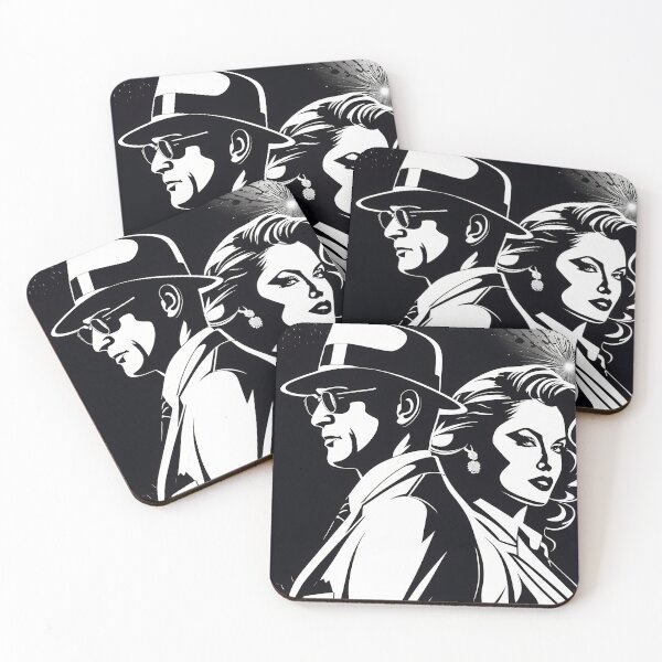 Item preview, Echoes of Crime: Digital Silhouettes Reveal the Mafia in Black and White designed and sold by Artedig.