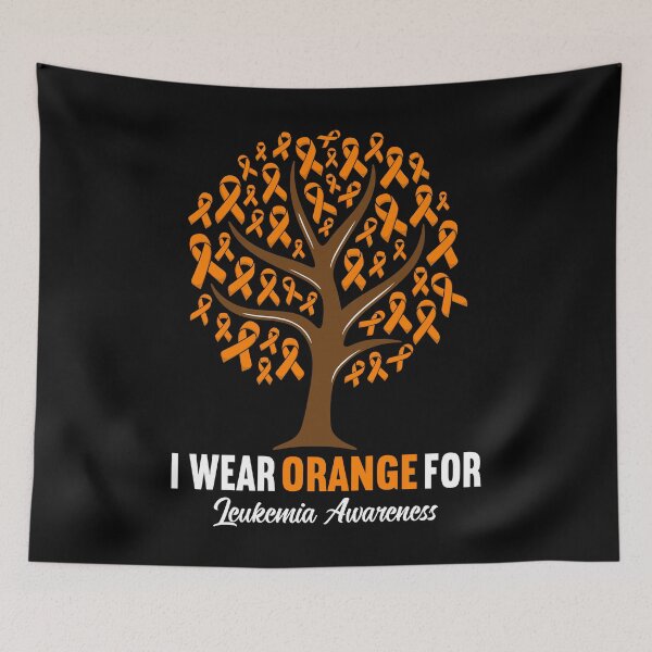 Item preview, I Wear Orange for Leukemia Awareness Orange Ribbon Tree designed and sold by MobyStickers.