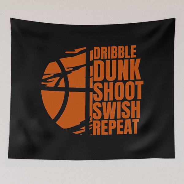 Item preview, Dribble Dunk Shoot Swish Repeat Abstract Basketball  designed and sold by Guess4best.