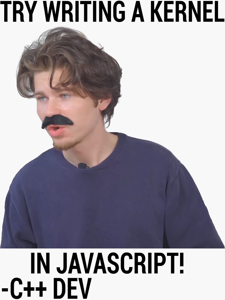 "C++ - Kernel in Javascript" Sticker for Sale by posix | Redbubble
