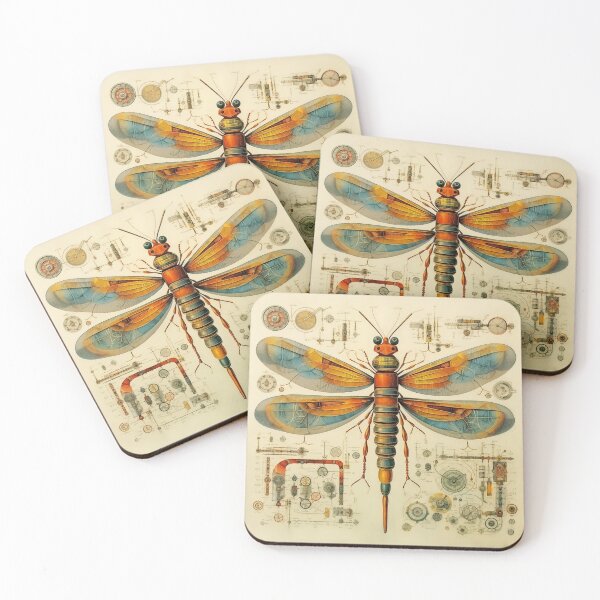 Item preview, Surreal abstract design, mechanic dragonfly designed and sold by Rebelka.