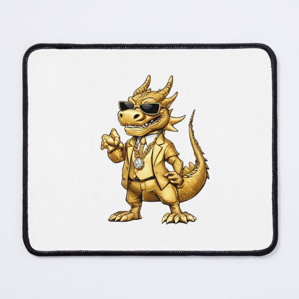 Item preview, Rich Luxurious Golden Diamond Dragon Classic designed and sold by Majestic Paws.