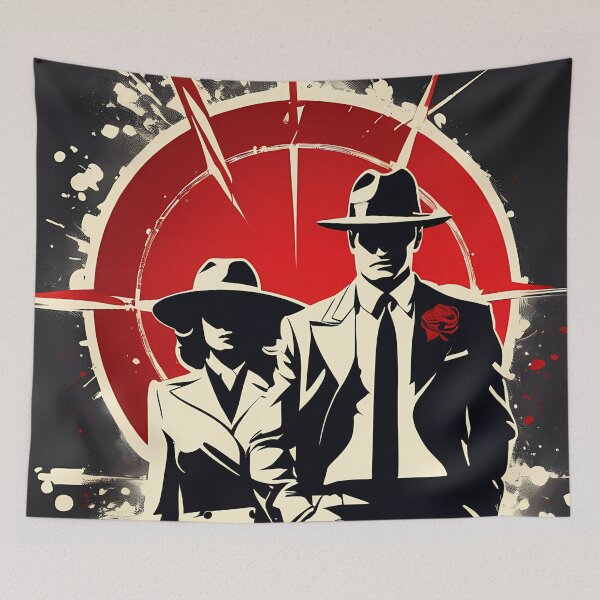 Item preview, Silhouettes in Code: Deciphering the Enigmas of the Mafia Digitally designed and sold by Artedig.