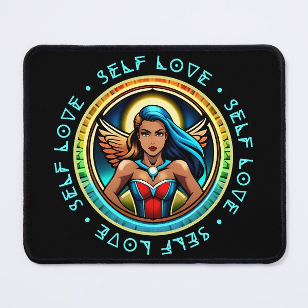 Item preview, Superhero Woman Cyan Self Love Rainbow Angel Yellow designed and sold by Melan Designs.