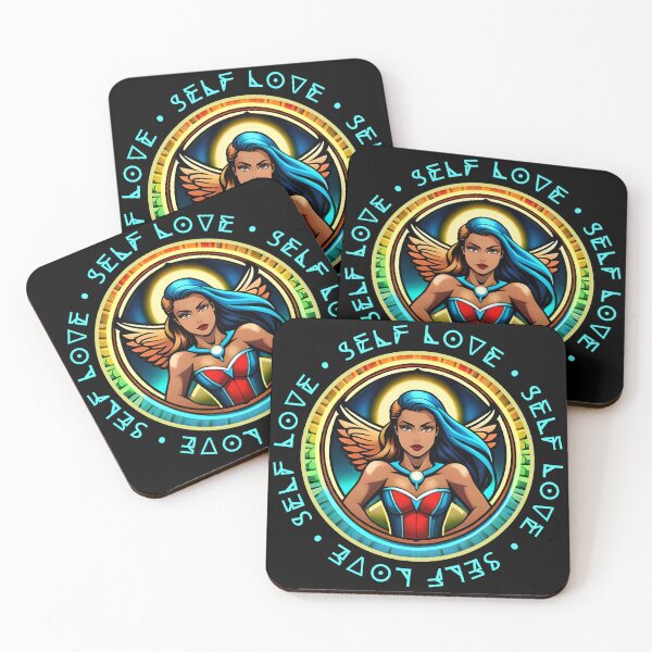 Item preview, Superhero Woman Cyan Self Love Rainbow Angel Yellow  designed and sold by Melan Designs.