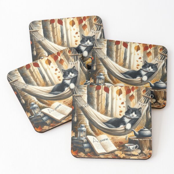 Item preview, Black and White Tuxedo Cat Dreaming of Adventure designed and sold by sweetbelle.