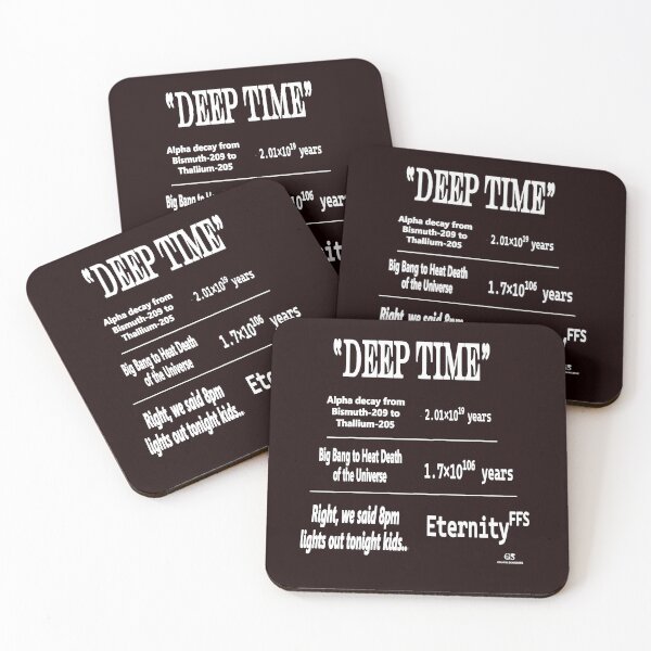 Item preview, Longest measurable units of time - white text designed and sold by Gelastic.