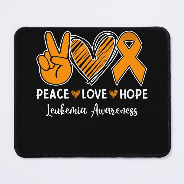 Item preview, Peace Love Hope - Leukemia Cancer Awareness Orange Ribbon designed and sold by MobyStickers.