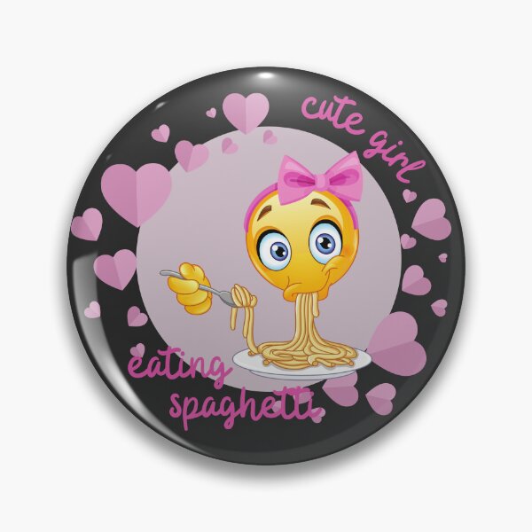 Item preview, Cute Girl Eating Spaghetti  designed and sold by mwagie.