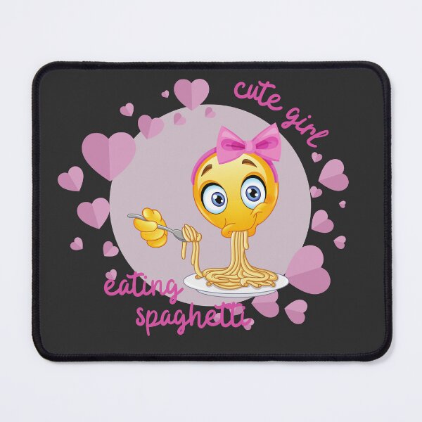 Item preview, Cute Girl Eating Spaghetti designed and sold by mwagie.