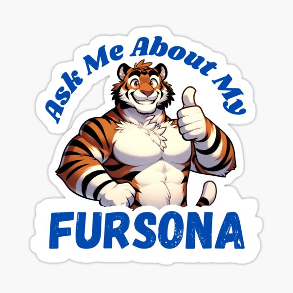 Item preview, Ask Me About My Tiger Fursona Furry Art designed and sold by BlueBullBazaar.