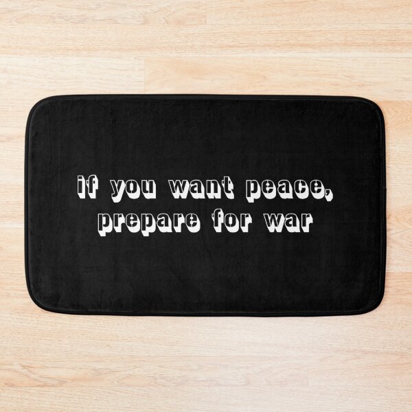 Item preview, if you want peace, prepare for war - latin saying quote in white designed and sold by EmeraldeaArt.