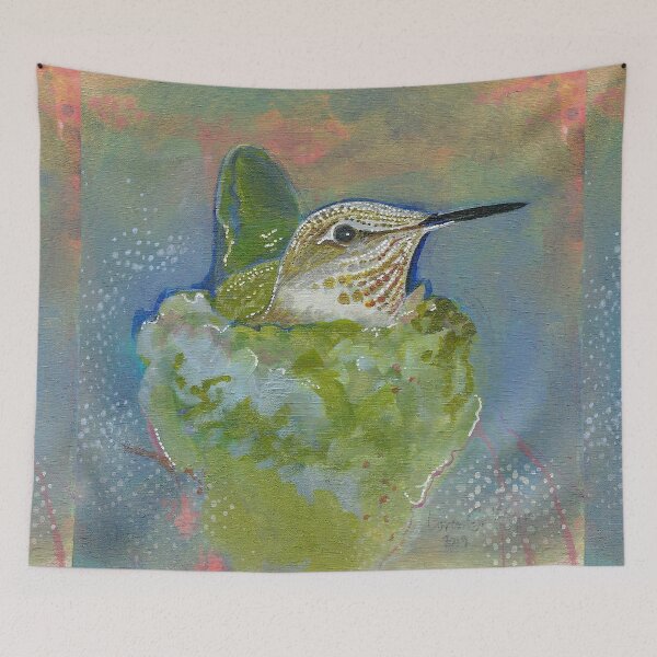 Item preview, Nesting Hummingbird designed and sold by Griffletta.