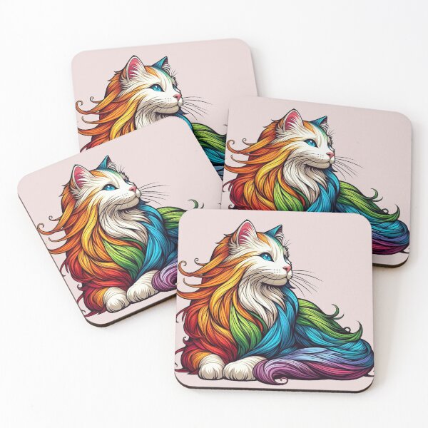 Item preview, Majestic rainbow cat designed and sold by Vkinsify.