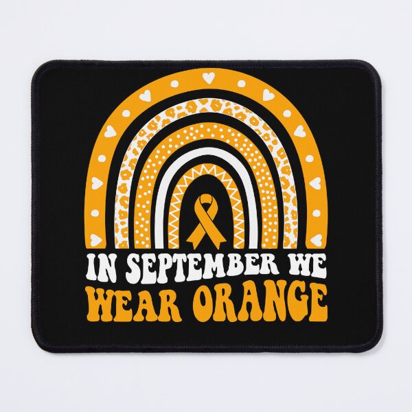 Item preview, In September We Wear Orange Rainbow Leukemia Awareness designed and sold by MobyStickers.