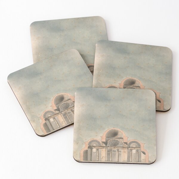 Item preview, Section drawing of a multiple domed building - Colour designed and sold by SLGA-Designs.