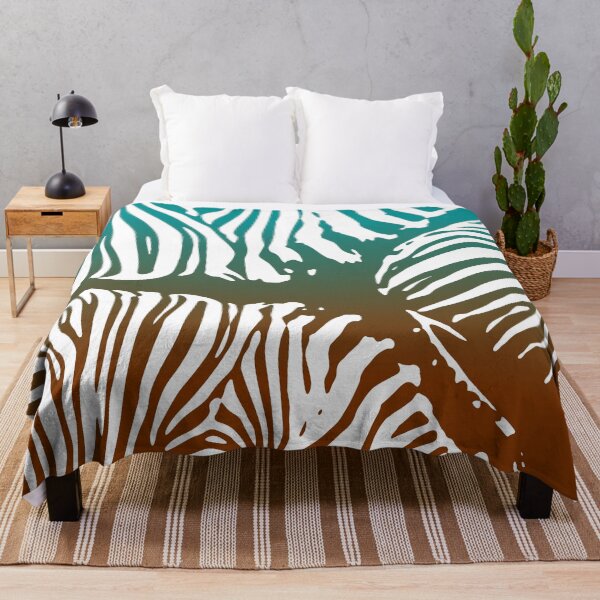 Item preview, Zebra Camo Pattern - Teal and Brown designed and sold by Quooki.