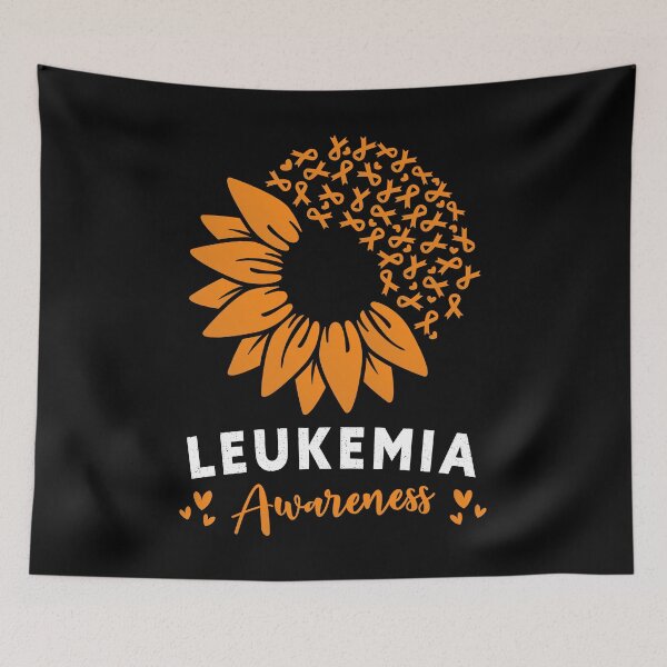 Item preview, Sunflower Leukemia Cancer Awareness Month Orange Ribbon designed and sold by MobyStickers.