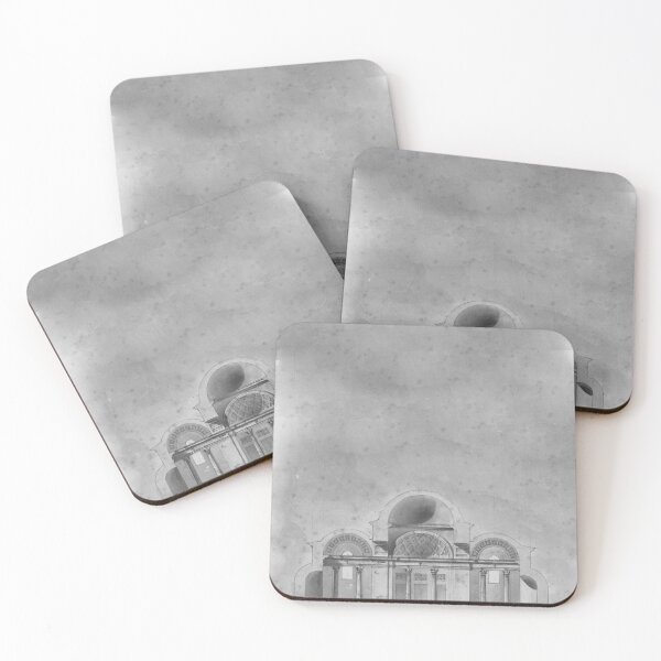 Item preview, Section drawing of a multiple domed building - Black and White designed and sold by SLGA-Designs.