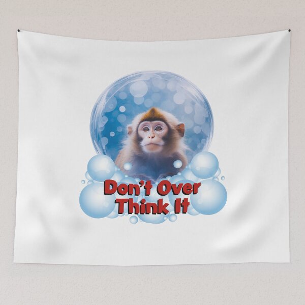 Item preview, "Don't Over Think It" light-hearted and whimsical Design. designed and sold by HEMRO.