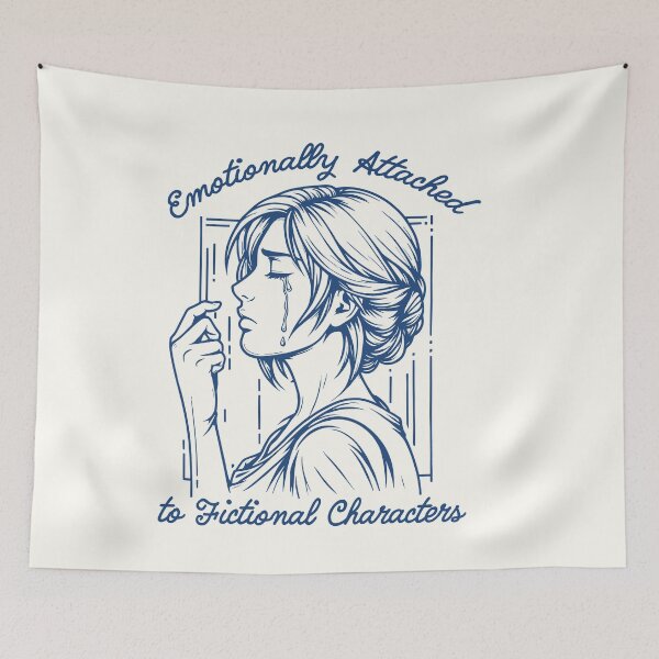 Item preview, Emotionally Attached to Fictional Characters Book Lover Bookish girl Gift Idea  designed and sold by Wolka.