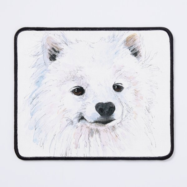 Item preview, Young Samoyed – Portrait – hand drawing, watercolor, sketch designed and sold by un-artiges.