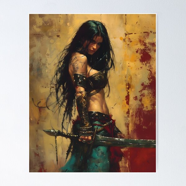 Item preview, Woman Warrior - Fantasy Art designed and sold by Seeker7Seven.