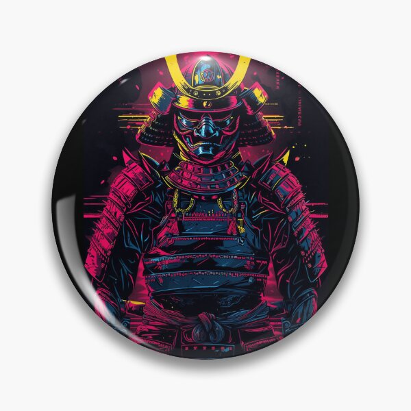 Item preview, Neon Samurai Vigil: Cyberpunk Shogun Illustration designed and sold by ShogunStyle.