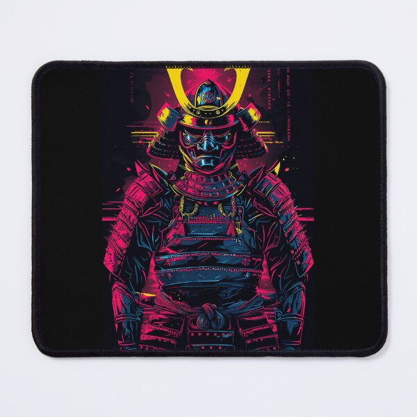 Item preview, Neon Samurai Vigil: Cyberpunk Shogun Illustration designed and sold by ShogunStyle.