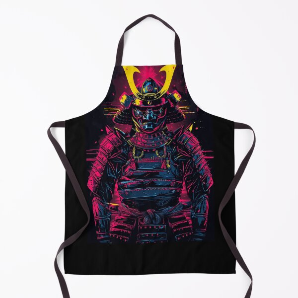 Item preview, Neon Samurai Vigil: Cyberpunk Shogun Illustration designed and sold by ShogunStyle.