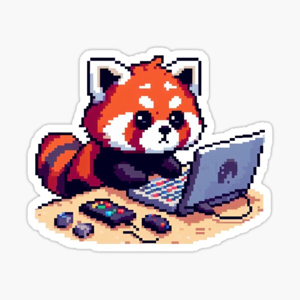 Aperçu de l'œuvre Pixel art de jeu de panda roux créée et vendue par LandPol.