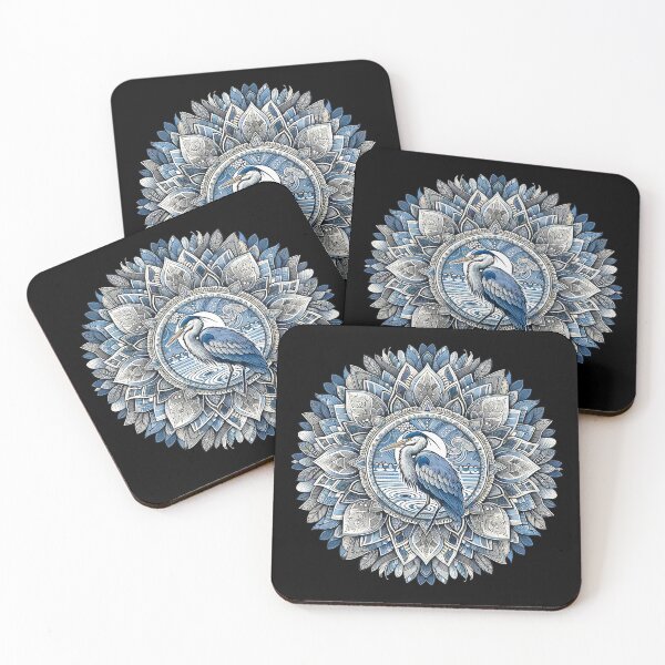 Item preview, Great Blue Heron Mandala Artistic Design designed and sold by SandbarTees.