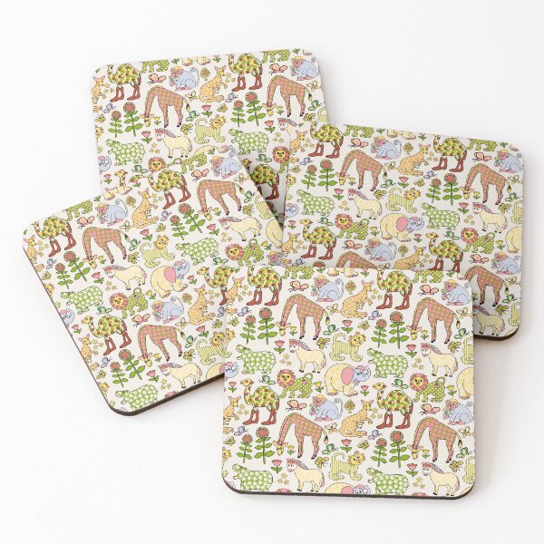 Item preview, Zoo Animals in 70s Colors designed and sold by Unhinged Heather.
