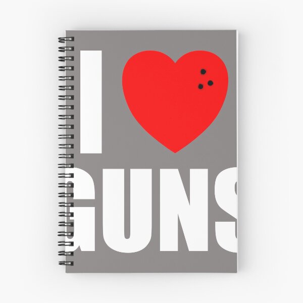 Item preview, I love guns! Satire against guns with bullet hole designed and sold by peter2art.