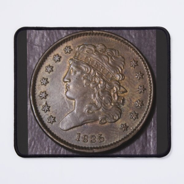 Item preview, 1835 Classic Head Half Cent AU designed and sold by coinsxcrochet.