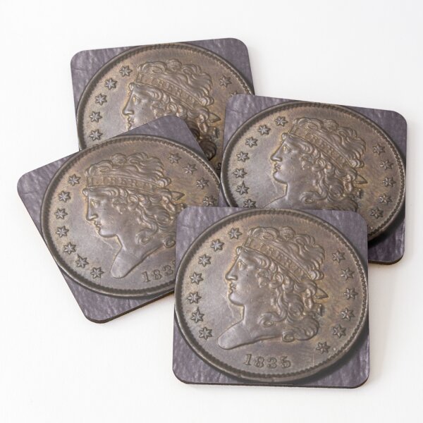 Item preview, 1835 Classic Head Half Cent AU designed and sold by coinsxcrochet.