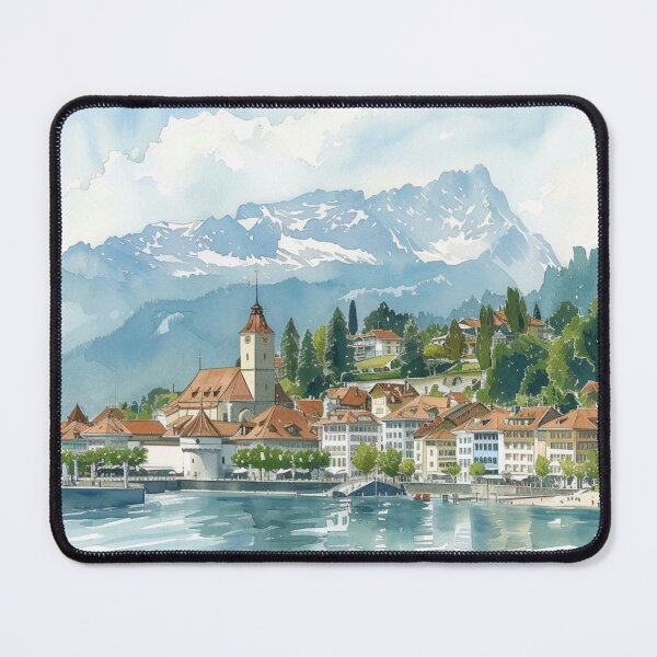 Item preview, Watercolor Design of Lucerne - Switzerland  designed and sold by Sketch-Shack.