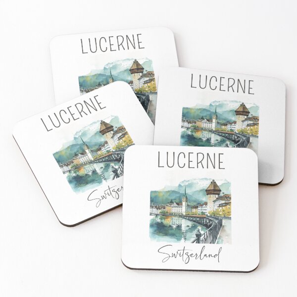 Item preview, Watercolor Design of Lucerne - Switzerland  designed and sold by Sketch-Shack.