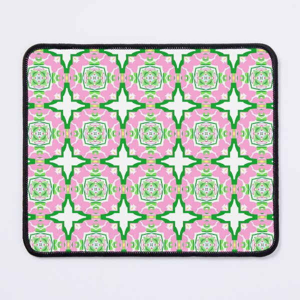 Item preview, Pink and green grandmillennial lattice designed and sold by SophieClimaArt.