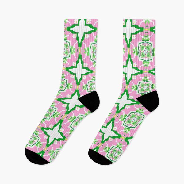 Item preview, Pink and green grandmillennial lattice designed and sold by SophieClimaArt.