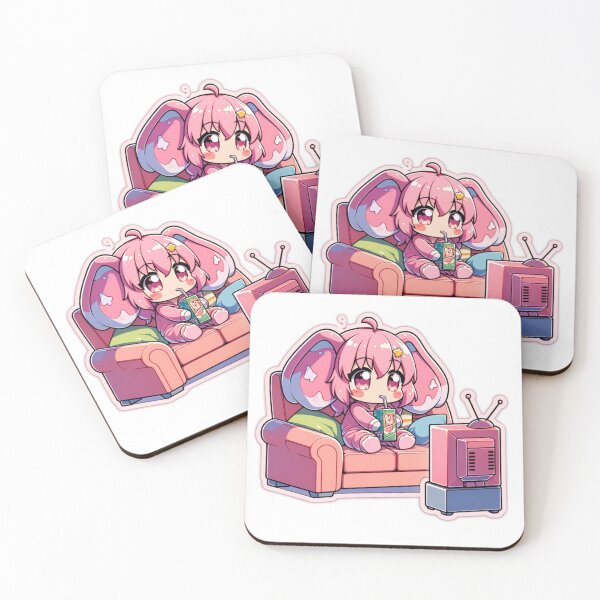 Item preview, Cozy Anime Character Relaxing Sticker designed and sold by mymagicstoreus.