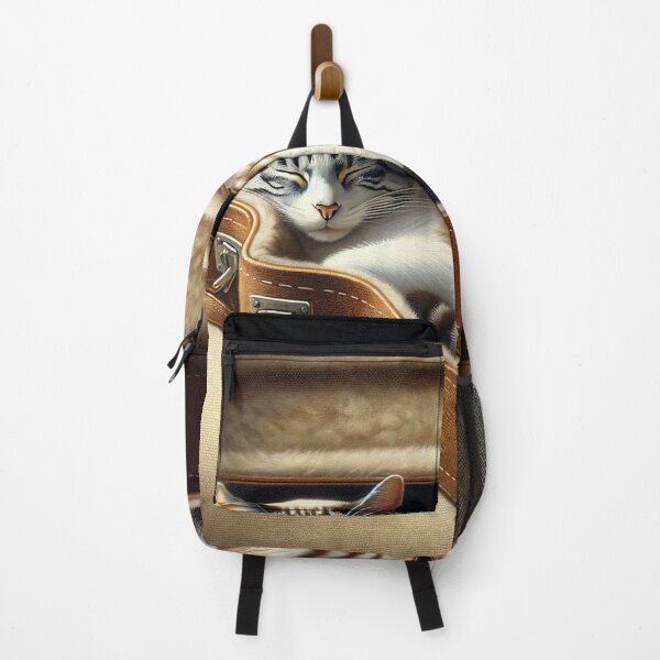 Item preview, Cat sleeping on guitar designed and sold by Simbarte.