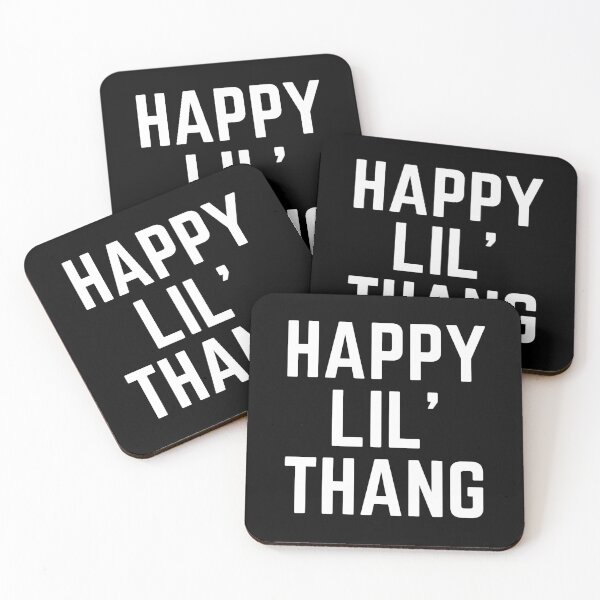Item preview, Happy Lil' Thang - Cheerful Typography for Positivity Seekers - White designed and sold by Biddakate.