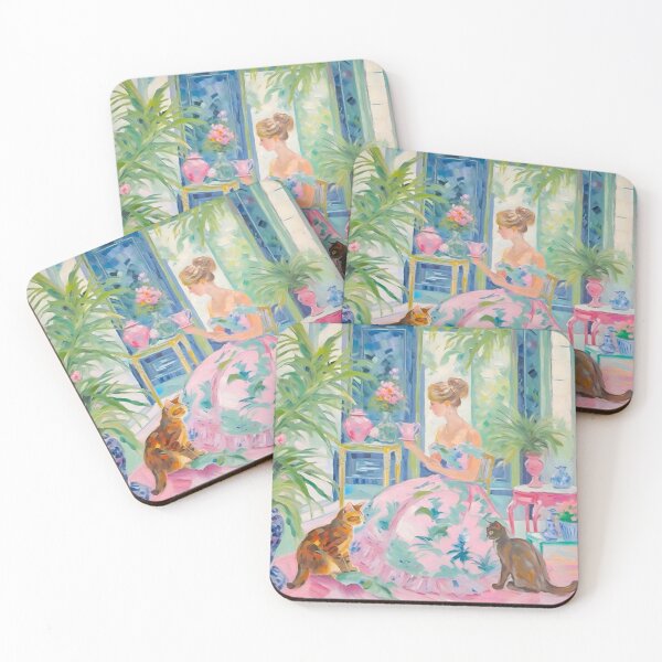 Item preview, Cat lady’s tea house designed and sold by SophieClimaArt.